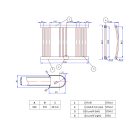 Törölközőszárító radiátor 60 x 70 cm - Nero Italia (fehér)