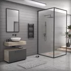 Fekete 400x800mm törölközőszárítós fürdőszobai radiátor Welland Lux - Készletről - Gyors kiszállítással