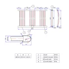 Fekete 400x800mm törölközőszárítós fürdőszobai radiátor Welland Lux - Készletről - Gyors kiszállítással