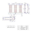 Törölközőszárító radiátor 40 x 80 cm - Nero Italia (szürke)