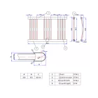 Fehér 500x800mm törölközőszárítós fürdőszobai radiátor Welland Lux - Készletről - Gyors kiszállítással