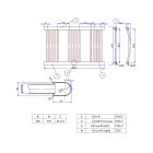 Törölközőszárító radiátor 60 x 80 cm - Nero Italia (szürke)