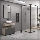 Fekete 300x900mm törölközőszárítós fürdőszobai radiátor Welland Lux - Készletről - Gyors kiszállítással