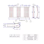 Fehér 400x900mm törölközőszárítós fürdőszobai radiátor Welland Lux - Készletről - Gyors kiszállítással