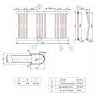 Fehér 500x900mm törölközőszárítós fürdőszobai radiátor Welland Lux - Készletről - Gyors kiszállítással
