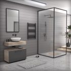 Fekete 600x900mm törölközőszárítós fürdőszobai radiátor Welland Lux - Készletről - Gyors kiszállítással