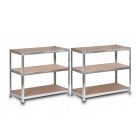 Fém salgó polc 2200x900x450mm | 6 polcos horganyzott | Intenso Design