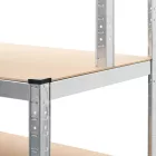 Fém salgo polc / munkaasztal 1800x1000x600/300mm | 5 polcos horganyzott | Intenso Design