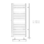 Design radiátor NERO Italia Quadrato - 50 x 120 cm (fekete)