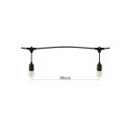 Kültéri fényfüzér girland 10m + 11db 1W LED izzó IP44 E27