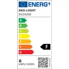 Eko Light GU10 fekete led izzó 6W 510lm 4000K természetes fehér 120°