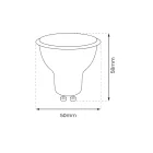 Eko Light GU10 fekete led izzó 6W 510lm 4000K természetes fehér 120°