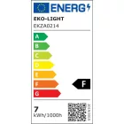 Eko-Light E27 C37 LED izzó 7W 600lm 6000K hideg fehér - 55W-nak megfelelő