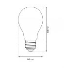 Eko-Light E27 A60 LED izzó filament 5W 600lm 2700K meleg fehér - 45W-nak megfelelő