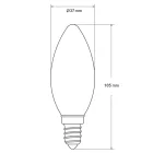 EcoPlanet E14 10W 880lm meleg fehér energiatakarékos LED fényforrás