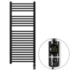 Welland Lux fekete elektromos törölközőszárító radiátor 500 x 1200mm digitális termosztáttal - Készletről gyors kiszállítással. ES + C-type