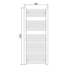 Design törölközőszárító radiátor fekete 500x1200mm Welland Lux - Készletről - Gyors kiszállítással