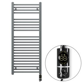 Welland Lux grafitszürke elektromos törölközőszárító radiátor 500 x 1200mm digitális termosztáttal - Készletről gyors kiszállítással. ES + C-type