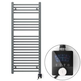 Welland Lux grafitszürke elektromos törölközőszárító radiátor 500 x 1200mm digitális termosztáttal - Készletről gyors kiszállítással. ES+AF