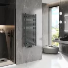 Design törölközőszárító radiátor grafitszürke 500x1200mm Welland Lux - Készletről - Gyors kiszállítással
