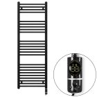 Welland Lux fekete elektromos törölközőszárító design radiátor 500 x 1500mm digitális termosztáttal | Készletről gyors kiszállítással. ES + C-type