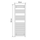 Welland Lux fekete elektromos törölközőszárító design radiátor 500 x 1500mm digitális termosztáttal | Készletről gyors kiszállítással. ES + C-type