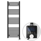 Welland Lux fekete elektromos törölközőszárító design radiátor 500 x 1500mm digitális termosztáttal | Készletről gyors kiszállítással. ES+AF