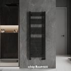Welland Lux fekete elektromos törölközőszárító design radiátor 500 x 1500mm digitális termosztáttal | Készletről gyors kiszállítással. ES+AF