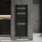 Welland Lux fekete elektromos törölközőszárító radiátor 600 x 1600mm digitális termosztáttal - Készletről gyors kiszállítással. ES + C-type