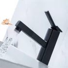 Welland FH-3400 magasított mosdó csaptelep - kihúzható multifunkciós fej (fekete)
