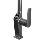 Welland FH-3425 mosogató smart csaptelep - kihúzható multifunkciós fej - vízhőfok kijelző (gunmetal)