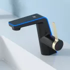 Austler FH-3433E smart mosdó csaptelep - multifunkciós fej - vízhőfok kijelző (fekete / arany)
