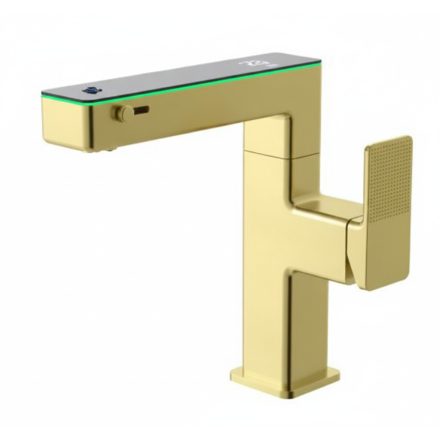 Welland FH-3623 smart mosdó csaptelep - multifunkciós fej - vízhőfok kijelző (arany)