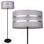 Glimex Abazur állólámpa szürke 1x E27 + ajándék LED izzó