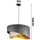 Duo szürke függőlámpa Glimex Abazur Premium 1xE27 GA0119