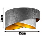 Duo szürke függőlámpa Glimex Abazur Premium 1xE27 GA0119