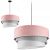 Glimex ABAZUR TRIO rózsaszín függőlámpa 1xE27 + ajándék LED izzó