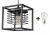 Glimex CAGE rácsos állítható függőlámpa fekete 1x E27 + ajándék LED izzó