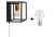 Glimex Cage fali lámpa fekete réz/króm kapcsolóval 1x E27 + ajándék LED izzó
