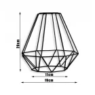 Glimex Diamond drót búrás Fali lámpa (GD02C) - Vintage, Loft, Fekete, Fém, Foglalatok száma: 1