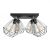 Glimex Diamond Mennyezeti lámpa (GD38C) - Vintage, Loft, Fekete, Fém, Foglalatok száma: 4