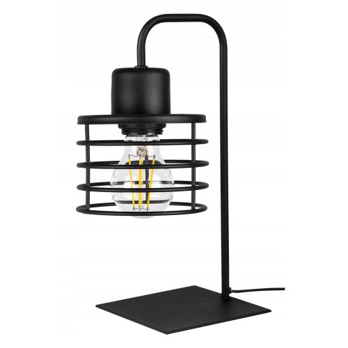 Glimex DARYL asztali lámpa fekete 1x E27 + ajándék LED izzó