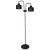 Glimex Lavor állólámpa fekete 2x E27 + ajándék LED izzók