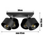 Mennyzeti lámpa fekete fém búrával - Loft - Industrial - Glimex Lavor 4xE27 GKL40C
