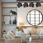 Mennyzeti lámpa fekete fém búrával - Loft - Industrial - Glimex Lavor 4xE27 GKL44C