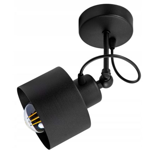 Glimex LAVOR állítható mennyezeti lámpa fekete 1x E27 + ajándék LED izzó