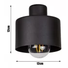 Mennyzeti lámpa fekete fém búrával - Loft - Industrial - Glimex Lavor 3xE27 GKL82C