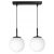 Glimex LISZ BLACK állítható függőlámpa 2x E27 + ajándék LED izzó