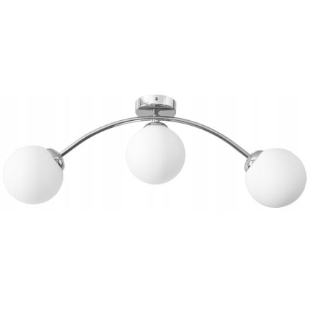 Glimex LISZ Chrome gömb golyó alakú mennyezeti lámpa 3xE27 GLIS0052