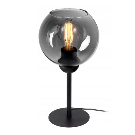Glimex Orb üvegbúrás asztali lámpa füstüveg / grafit 1xE27